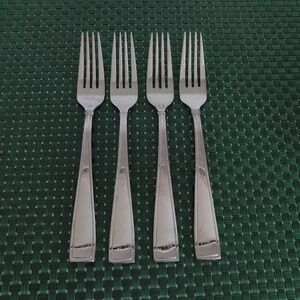 Reed & Barton BENSON Dinner Forks Lot Set of 4, 18/10 Stainless Glossy
